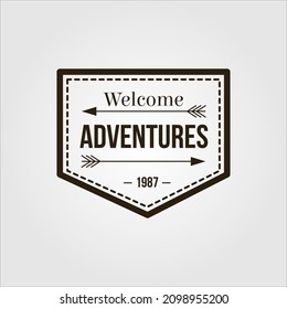 adventure logo. outbound in the mountains and nature exploration