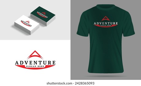 Logotipo de aventura en estilo simple