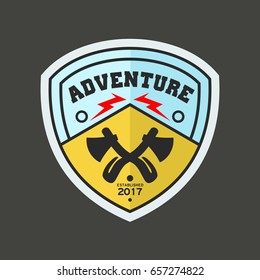 Adventure logo template. Badge logo template. Mountain logo template