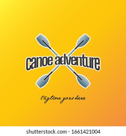 Adventure logo template for business or company. Holidays. Twin Paddles