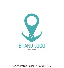 Adventure Logo Template For Business Or Company. Simple Location And Anchor Icon. Holidays.