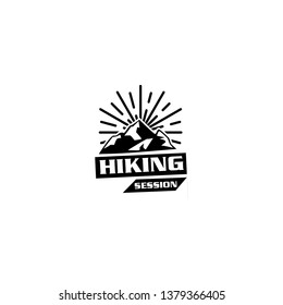 ADVENTURE LOGO TEMPLATE FOR HIKING SESSIONS TSHIRT AND POSTER