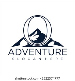 Adventure logo template with letter