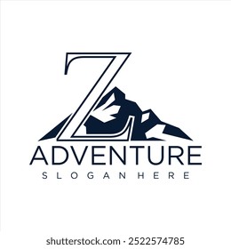 Adventure logo template with letter