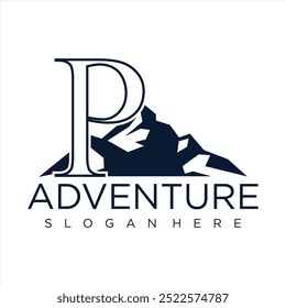 Abenteuer-Logo-Vorlage mit Buchstaben