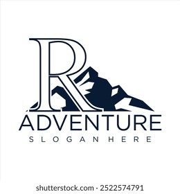 Adventure logo template with letter
