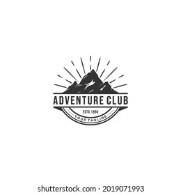 adventure logo template  in white background