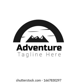 Adventure Logo Template for your company or business. Landscape illustration