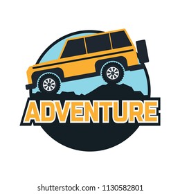 adventure logo with text space for your slogan / tag line, vector illustration