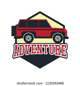 adventure logo with text space for your slogan / tag line, vector illustration
