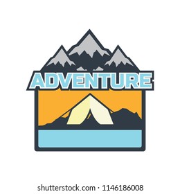 adventure logo with text space for your slogan / tag line, vector illustration