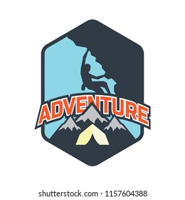 adventure logo with text space for your slogan / tag line, vector illustration