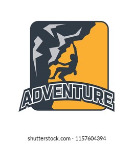 adventure logo with text space for your slogan / tag line, vector illustration
