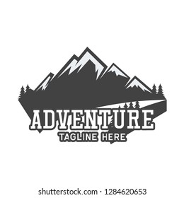 adventure logo with text space for your slogan / tag line isolated on white background, vector illustration