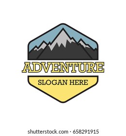 adventure logo with text space for your slogan / tag line, vector illustration