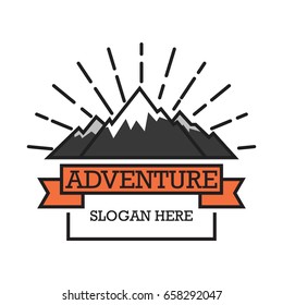 adventure logo with text space for your slogan / tag line, vector illustration