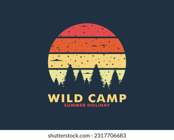 Adventure logo vector, camping and outdoor logo template