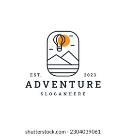 Adventure logo vector icon illustration hipster vintage retro .