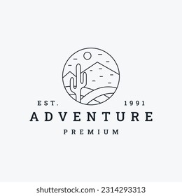 Adventure logo vector icon illustration hipster vintage retro .