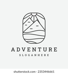 Adventure logo vector icon illustration hipster vintage retro