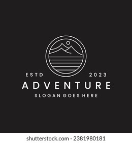 Adventure logo vector icon illustration hipster vintage retro