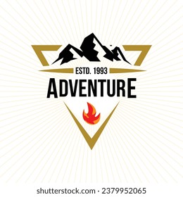 Adventure-Logo-Vektorgrafik für Sommerlager