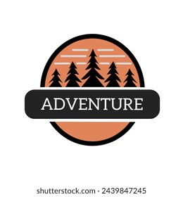 adventure logo, white background adventure logo design suitable for adventurers, climbing,outdoor and T-shirt design 