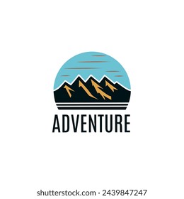 adventure logo, white background adventure logo design suitable for adventurers, climbing,outdoor and T-shirt design 