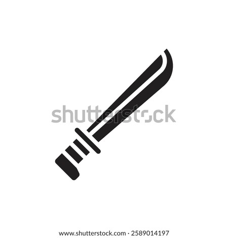 Adventure Machete Filled Icon Vector Illustration