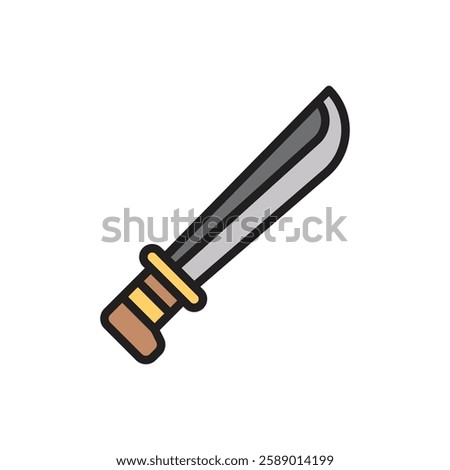 Adventure Machete Icon Vector Illustration