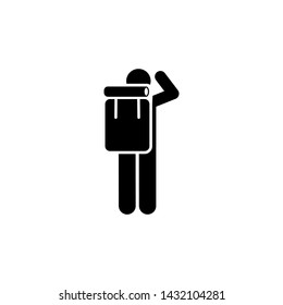 Adventure man backpacker icon. Element of pictogram adventure illustration
