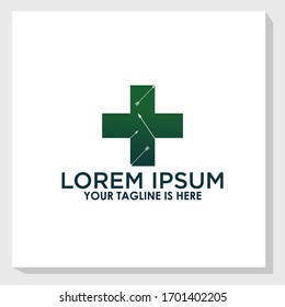 plantilla de logotipo de medicina de aventura vectorial, inspiración del logotipo de salud