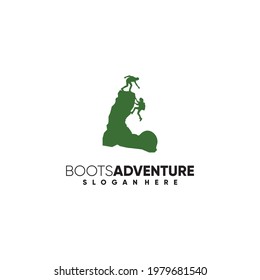 Adventure modern logo, hiking illustration symbol.