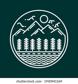 adventure monoline vintage outdoor design
