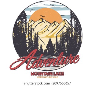 Adventure more vintage graphic print for t shirt, apparel, sticker, batch, background, poster and others.