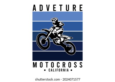 adventure motocross california silhouette design