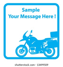 Adventure Motorcycle Sample message place