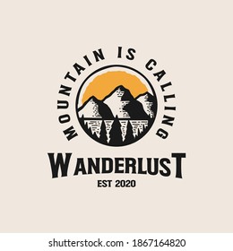 Adventure Mountain Badge Logo Template