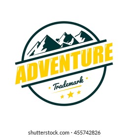 Adventure Mountain Badge Logo Template