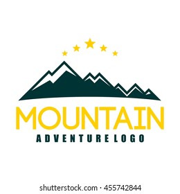 Adventure mountain badge logo template