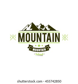 Forest Mountain Adventure Deer Hunter Badge Stock Vector (Royalty Free ...