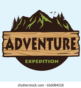 Adventure Mountain Camping Logo  Template Vector
