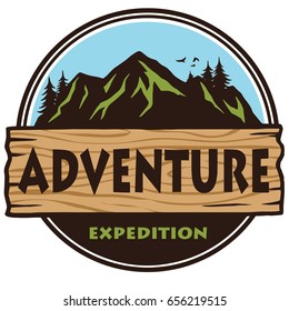 Adventure Mountain Expedition Camping Logo  Template Vector