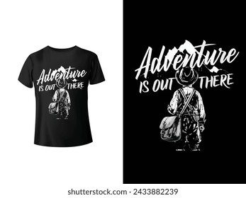 Adventure ,  Adventure at the mountain graphic artwork for t shirt and others .Let's travel around the world typography t-shirt design ready for print