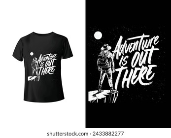 Adventure ,  Adventure at the mountain graphic artwork for t shirt and others .Let's travel around the world typography t-shirt design ready for print