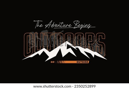 Adventure at the mountain graphic artwork for t shirt and others. 