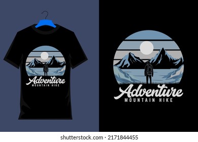 Adventure Mountain Hike T Shirt Design