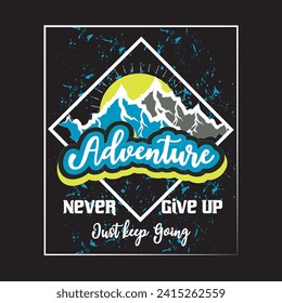 Adventure mountain  hiking travel camping wildlife outdoor t shirt design 
