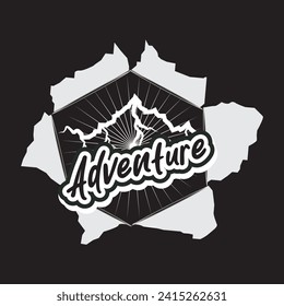 Adventure mountain  hiking travel camping wildlife outdoor t shirt design 