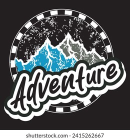 Adventure mountain  hiking travel camping wildlife outdoor t shirt design 